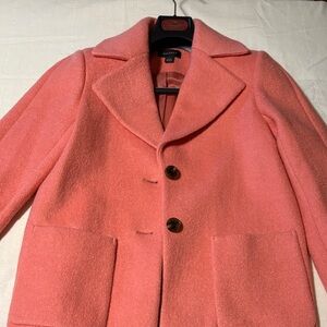 Halogen Coral Pink Pea Coat